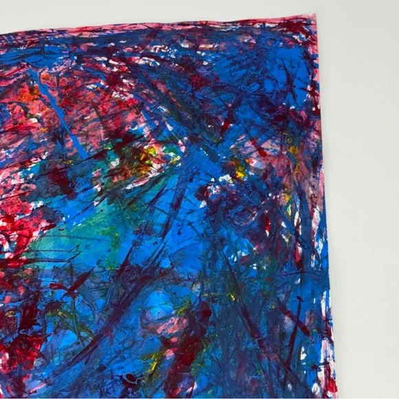 Abstract Blue and Red Art